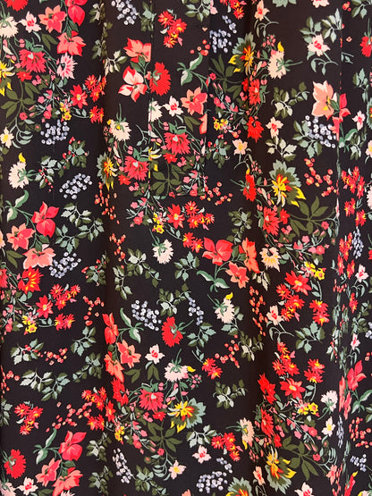 Size L Loft Black Floral Tank  Blouse