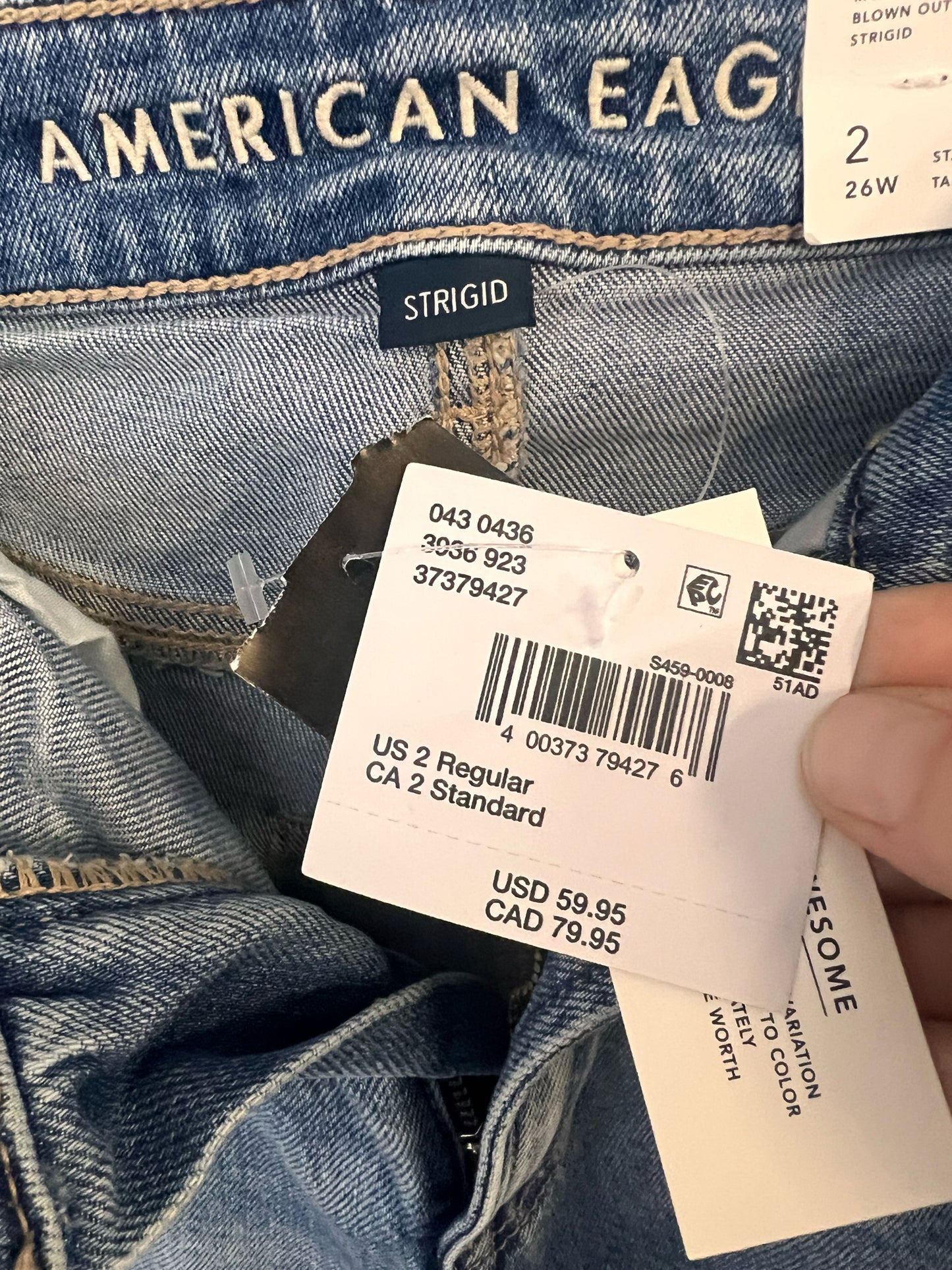 American Eagle Size 2  NWT Strigid Mom Jeans