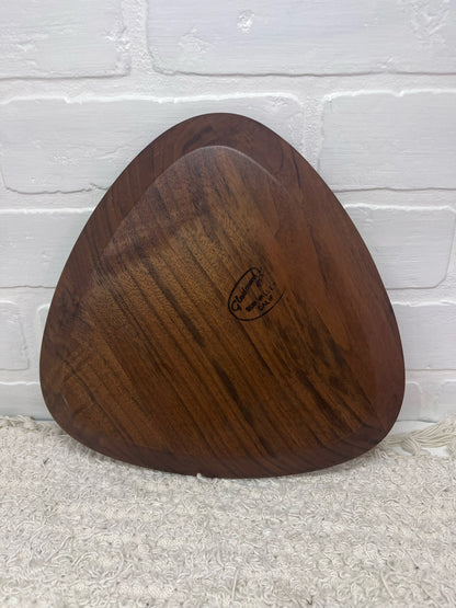 Gladmark MCM Rounded Triangle Walnut Plate