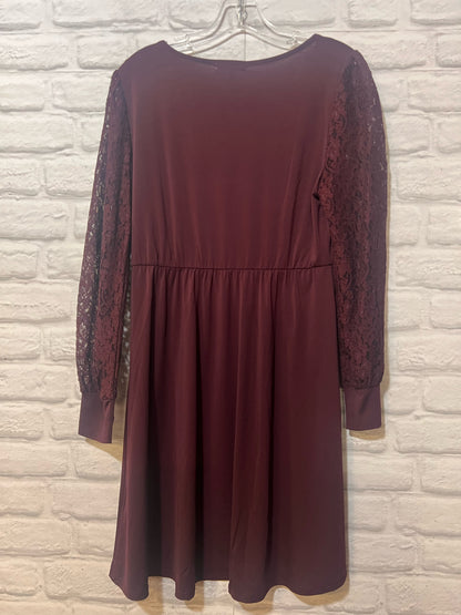 Size M Maurice's  NWT Maroon Lace Sleeve Dress