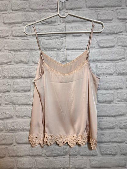 Size M CAbi Silky Embroidered Camisole
