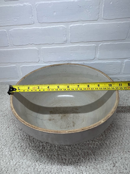 Vintage Stoneware Mixing Bowl - Unmarked & As Is