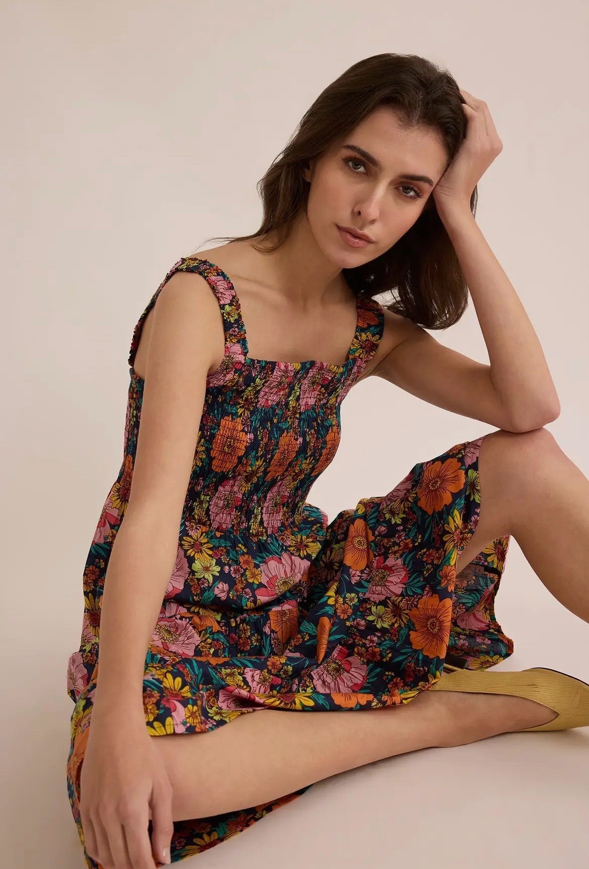 Zinnias for Zoe Bohera Floral Sundress Sizes S-XL