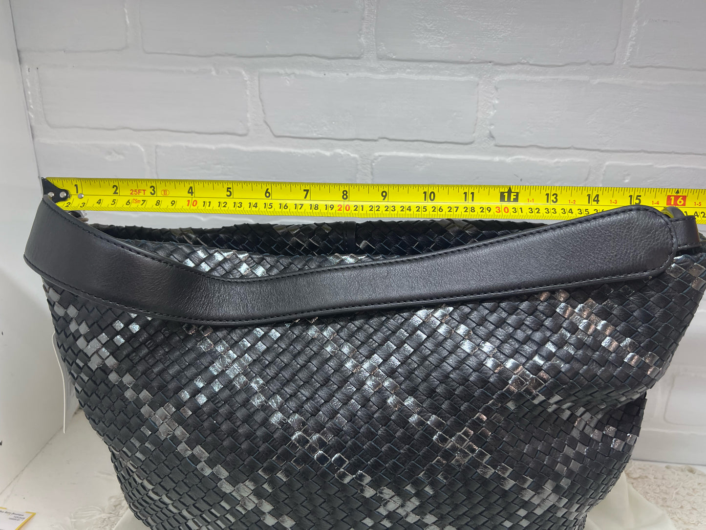 NWT Hobo Harley Hobo Bag in Black & Metallic Woven Leather