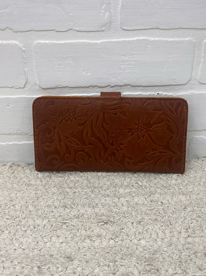 Portland Leather Embossed Cognac Brown Wallet