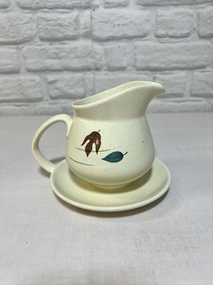 Franciscan Pottern Fall Leaves MCM Gravy Boat