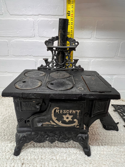 Crescent Cast Iron Mini Stove w/ Accessories