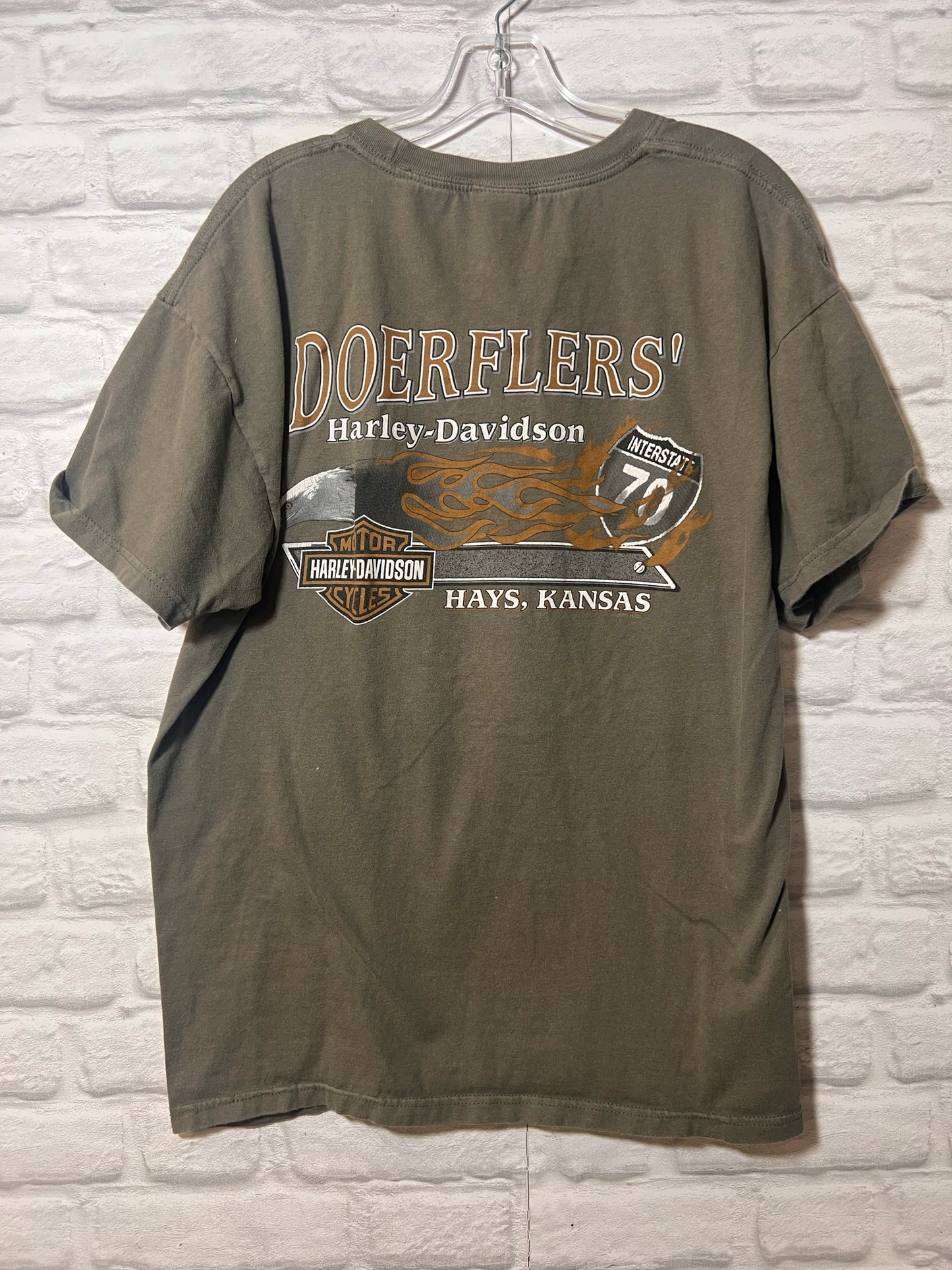 Size XL Harley-Davidson Olive HD T-Shirt - Special Collection