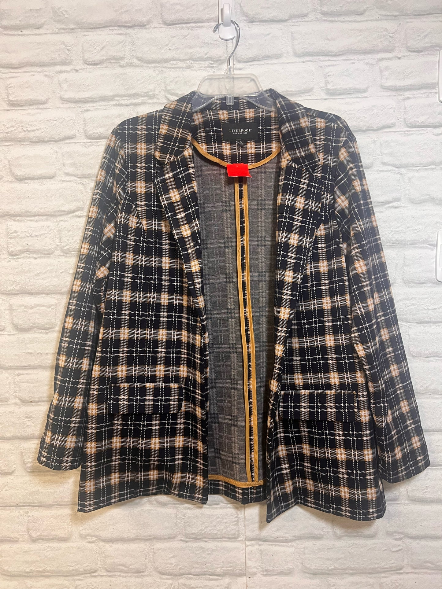 Size XL Liverpool Navy Plaid Blazer