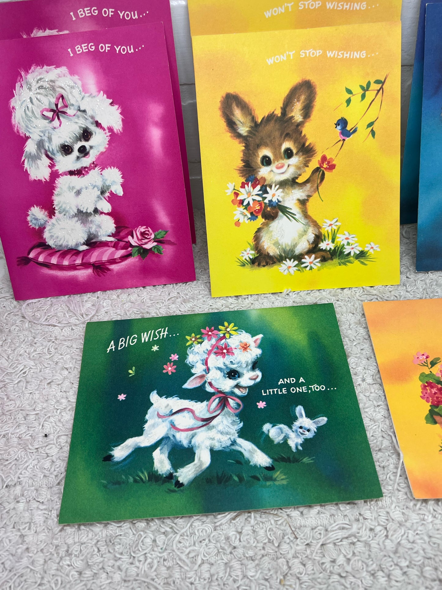 Vintage Box of 'Sparkling Pets' 1960's Greeting Cards