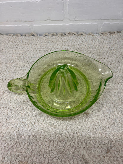 Vintage Uranium Glass Juice Reamer