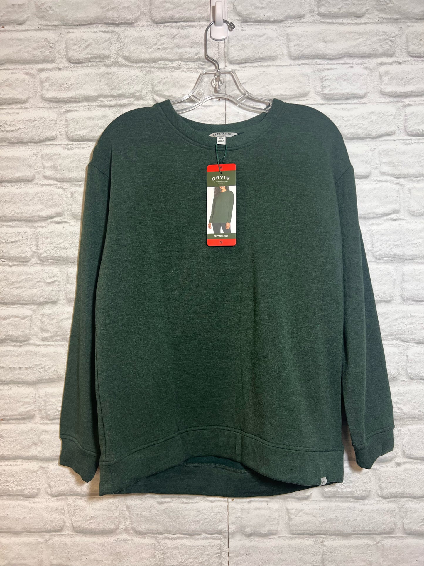 Size M Orvis  NWT Sweatshirt Cozy Fleece in Green