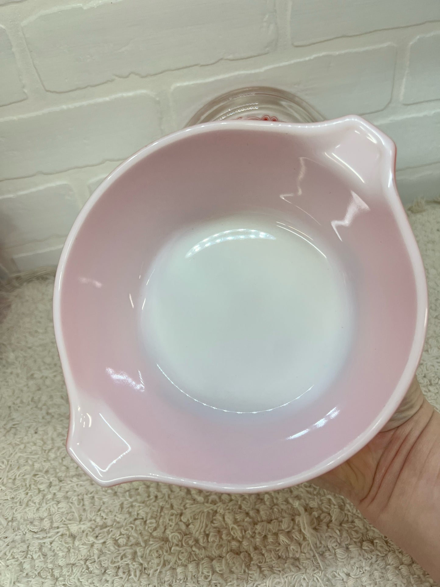 Pyrex Celtic Floral red lidded one quart casserole dish