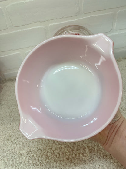 Pyrex Celtic Floral red lidded one quart casserole dish