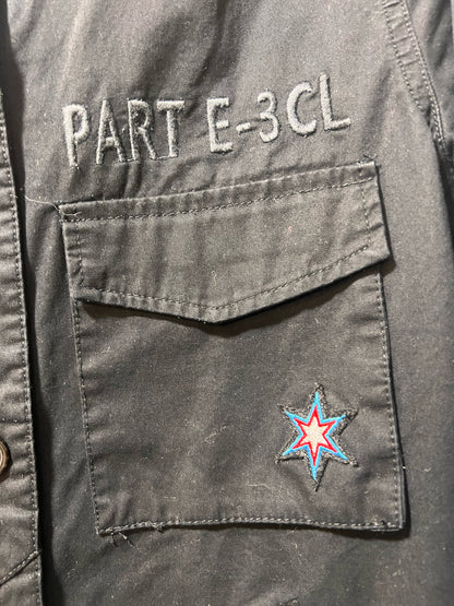 Size M LoveTree Black Cotton Military Style Jacket