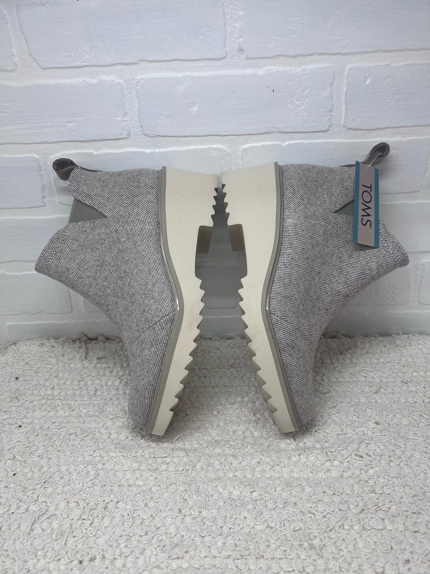 Shoe Size 7 Toms  NWT Maude Wedge  Bootie in Shimmering Twill