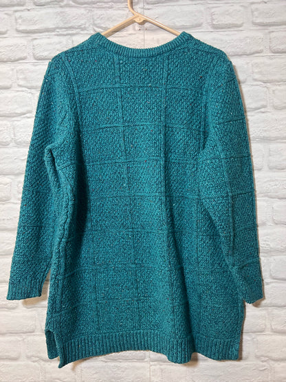 Size 1X Land's End Green/Blue Sweater