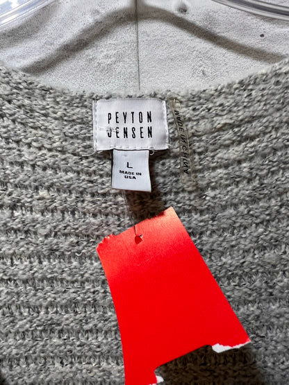 Size L Peyton Jensen Gray Long Cardigan