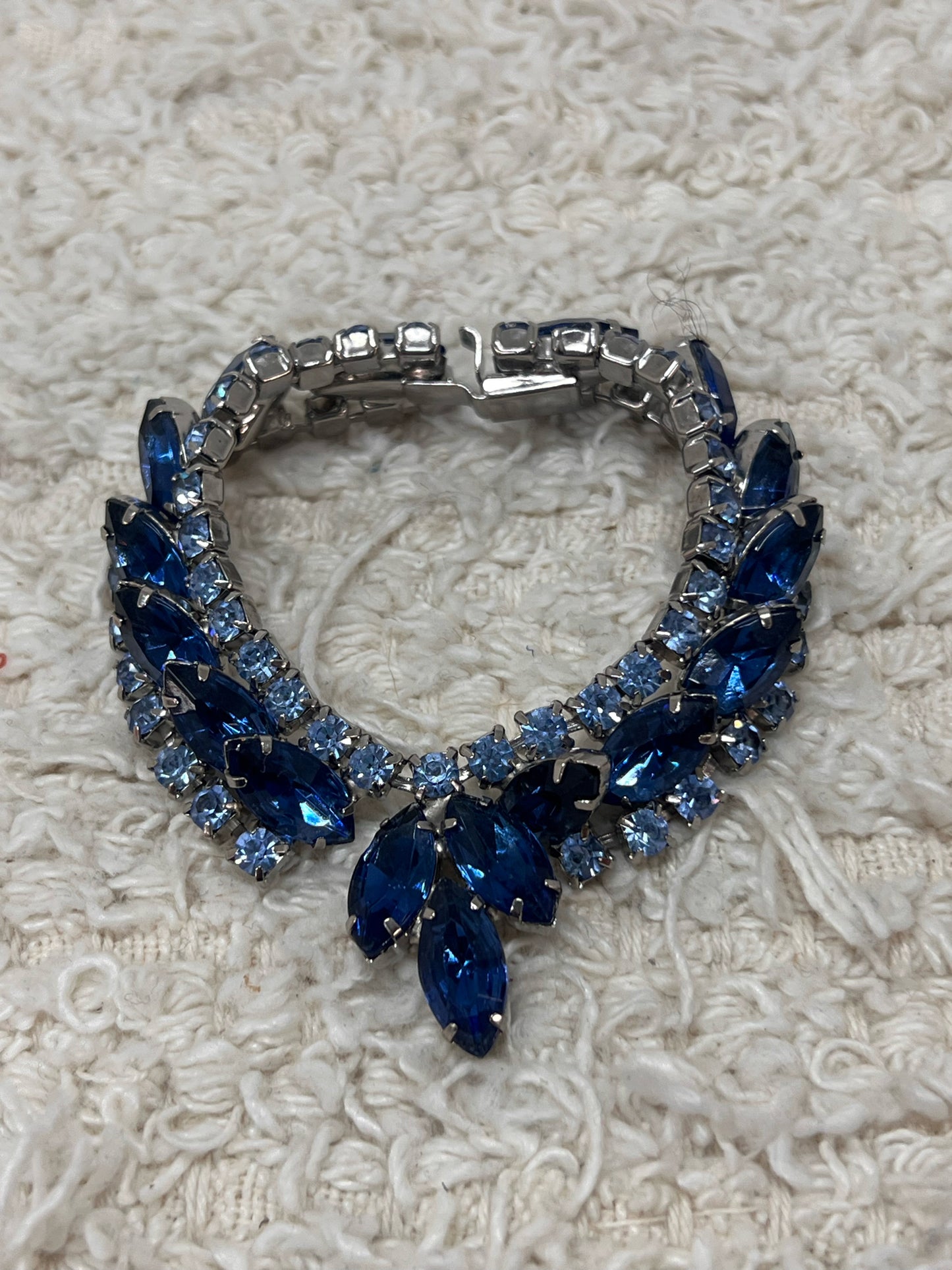 Vintage blue rhinestone bracelet