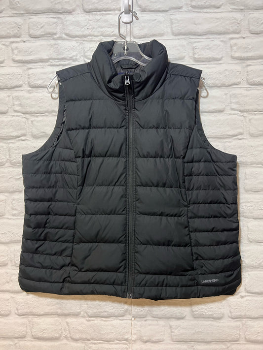 Size XL Petite Land's End  Black Down Filled Quilted Vest