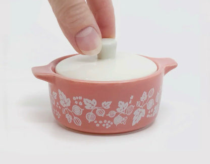 Pyrex or Corningware Inspired Ceramic Trinket Dish