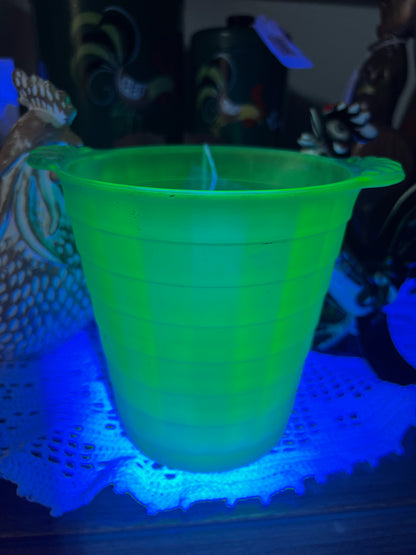 1930's Uranium Glass Frigidaire Ice Bucket