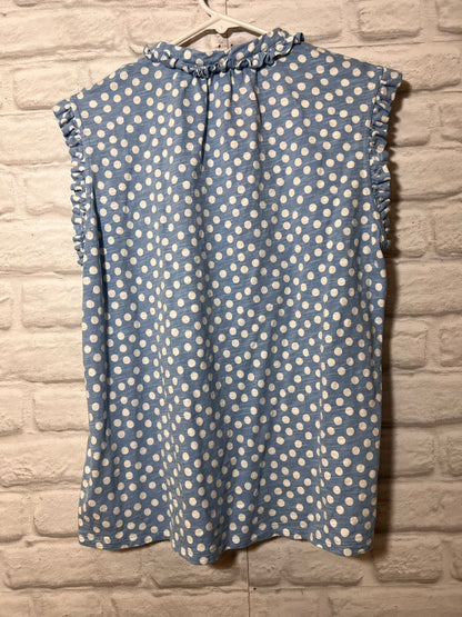 Size 10 Boden Cotton Knit Polka Dot Blouse