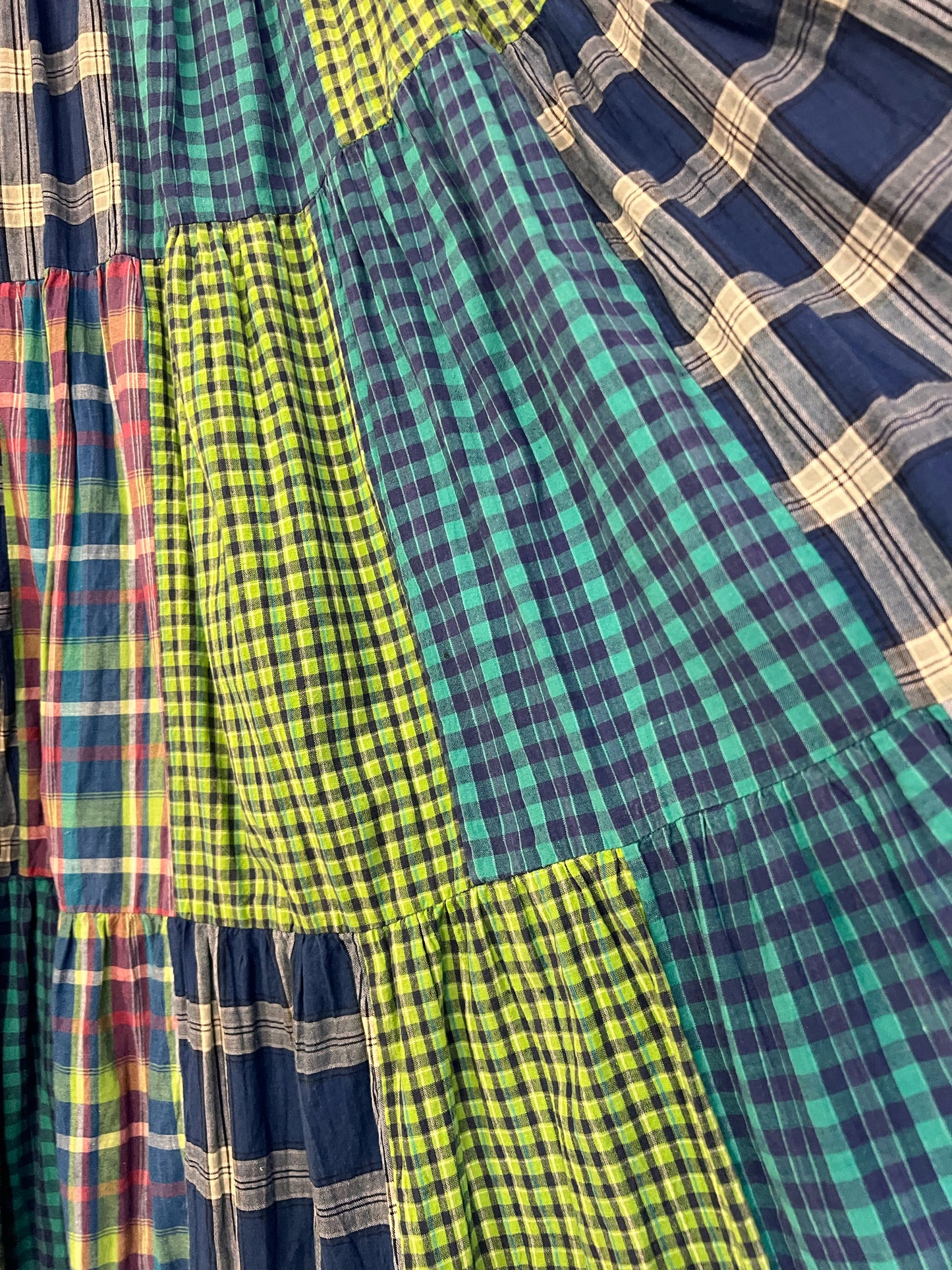 Size L Casey & Max Cotton Maxi Skirt - Multicolor Plaid