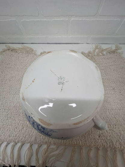 Antique chamber pot w/ blue floral design