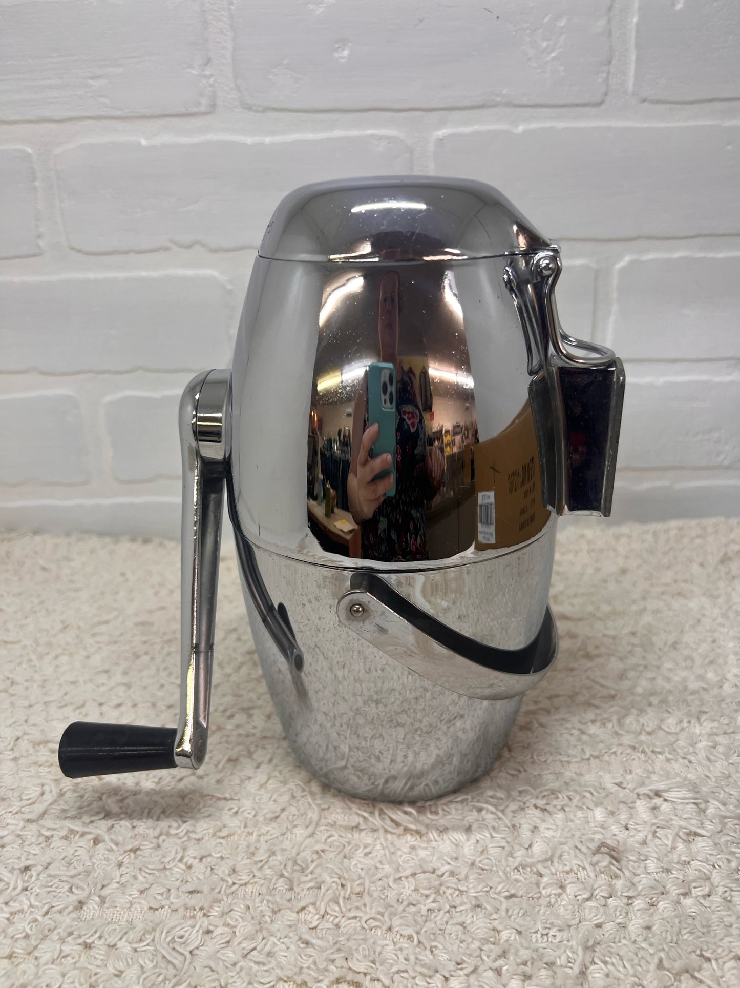 Ice-O-Mat Atomic Age Chrome Ice Grinder