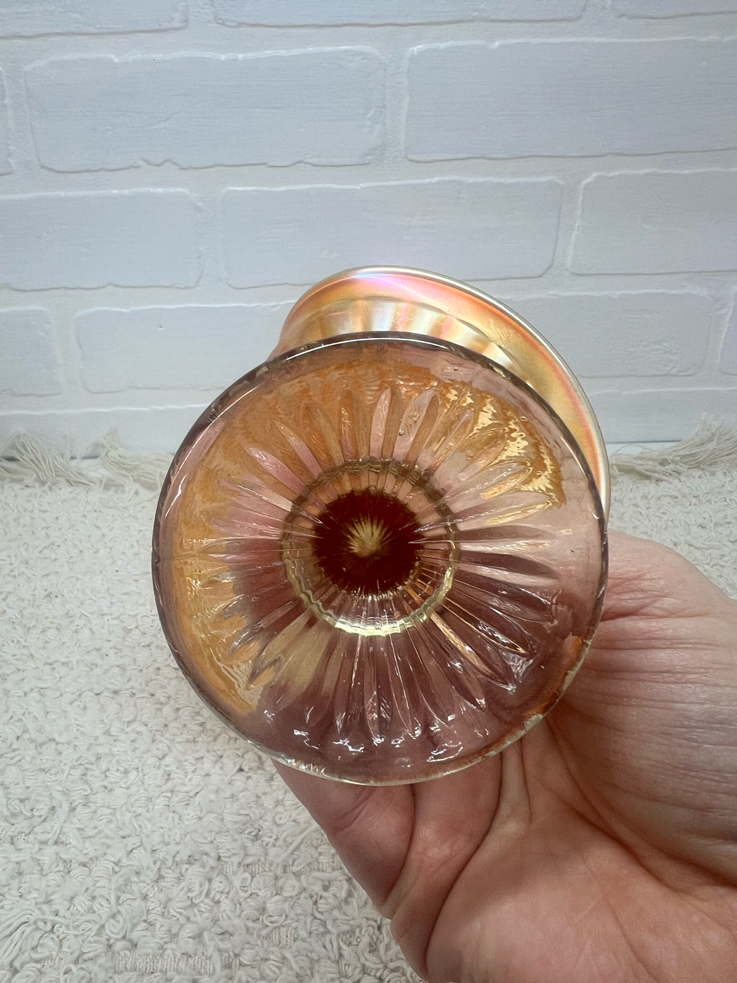 Fenton carnival glass vase