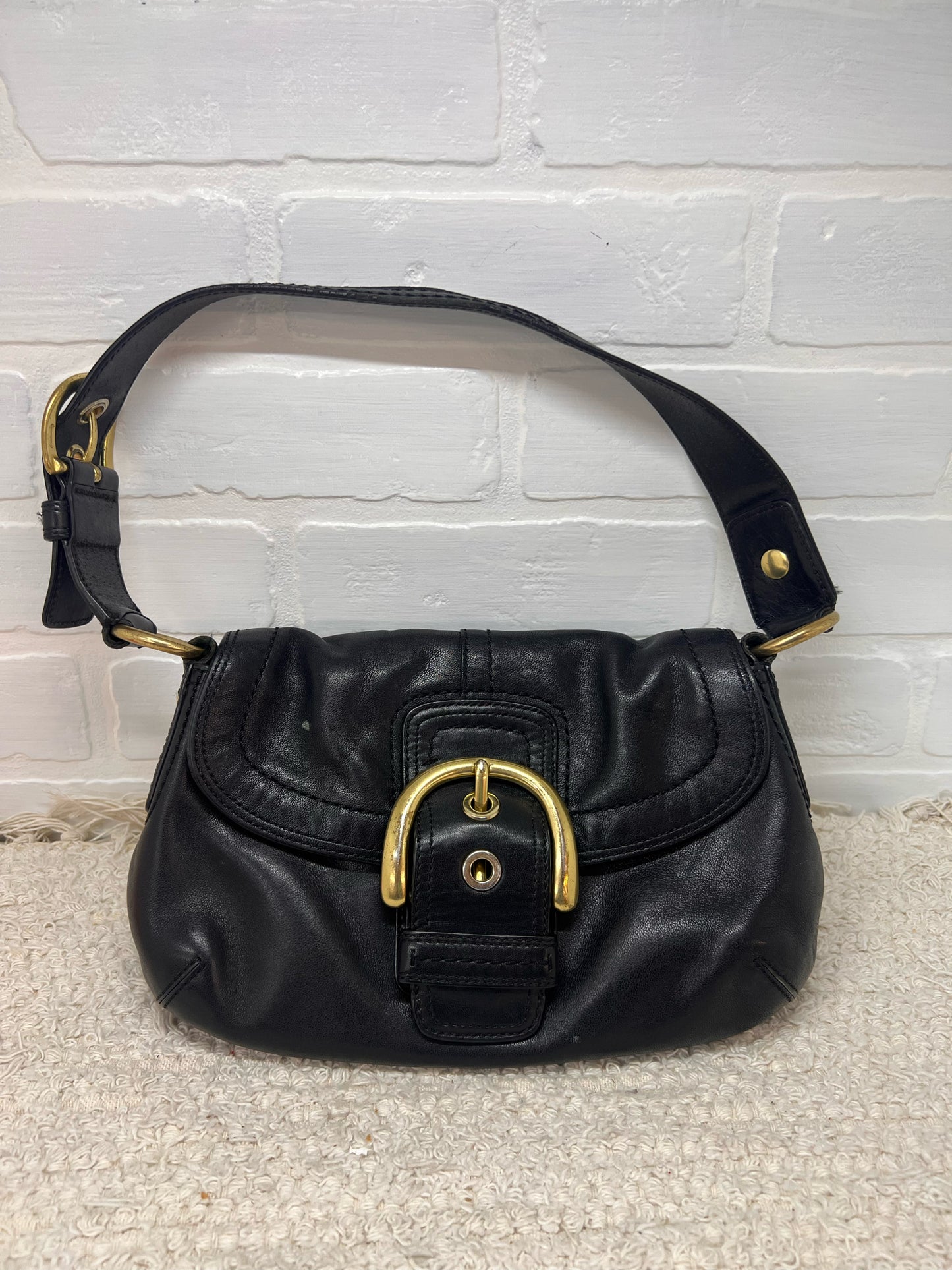 Vintage Coach Soho Mini Shoulder Bag F11840 – Black Leather – Y2K / 90s Era