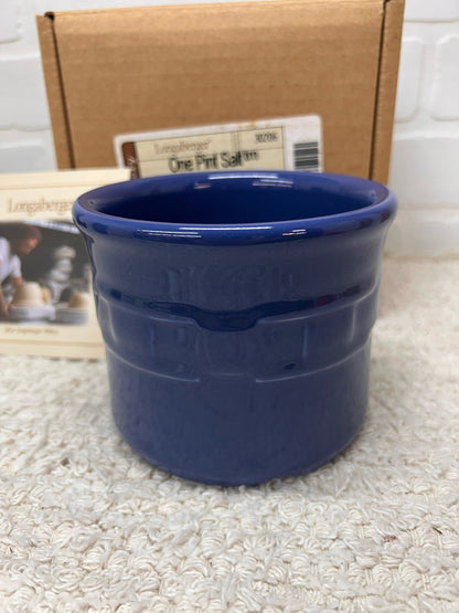 Longaberger One Pint Salt Crock Cornflower Blue