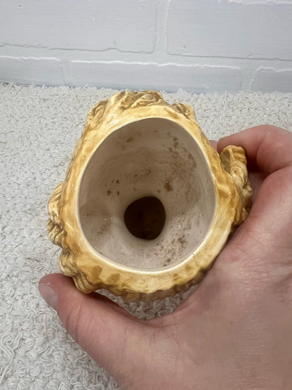 1950's Lady Head Vase Blonde with Sausage Curls