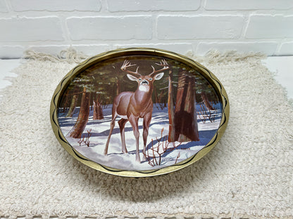 Vintage Lazy Susan with deer tray
