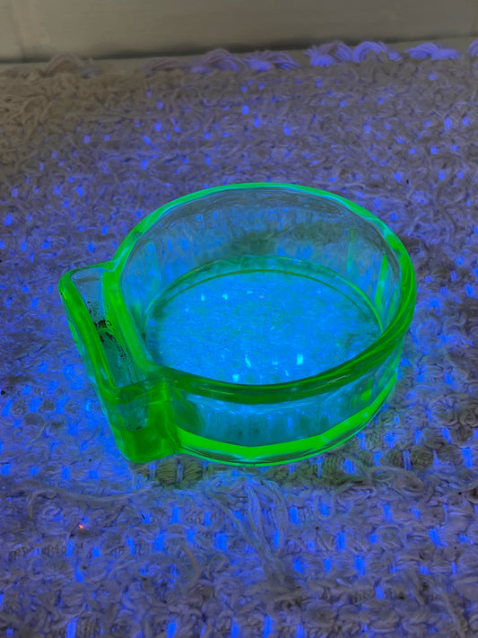 Vintage Uranium Glass Ashtray