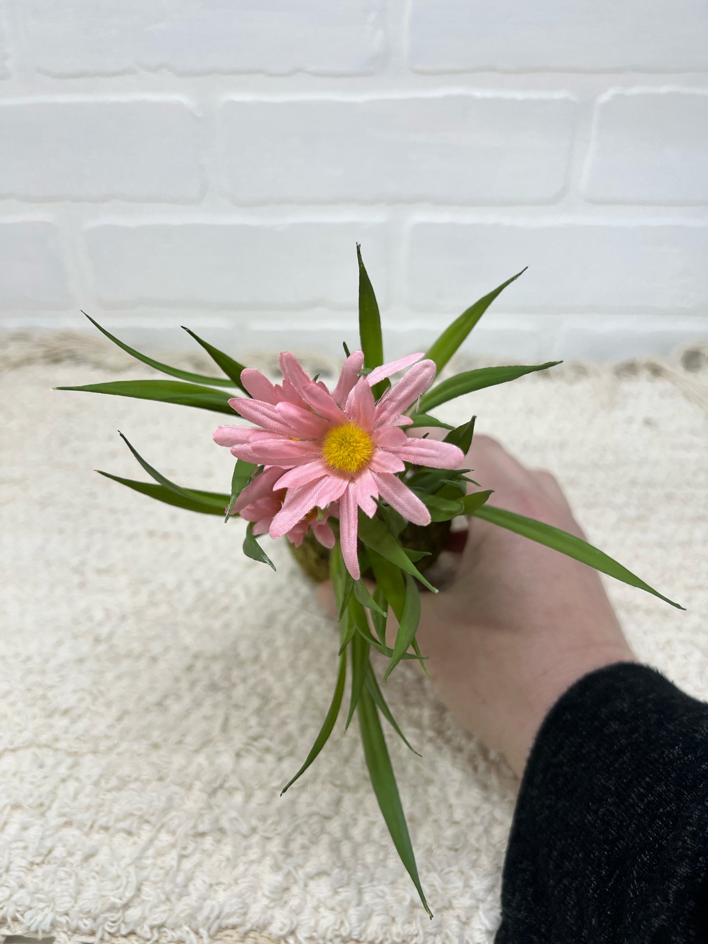 Pink floral moss ball