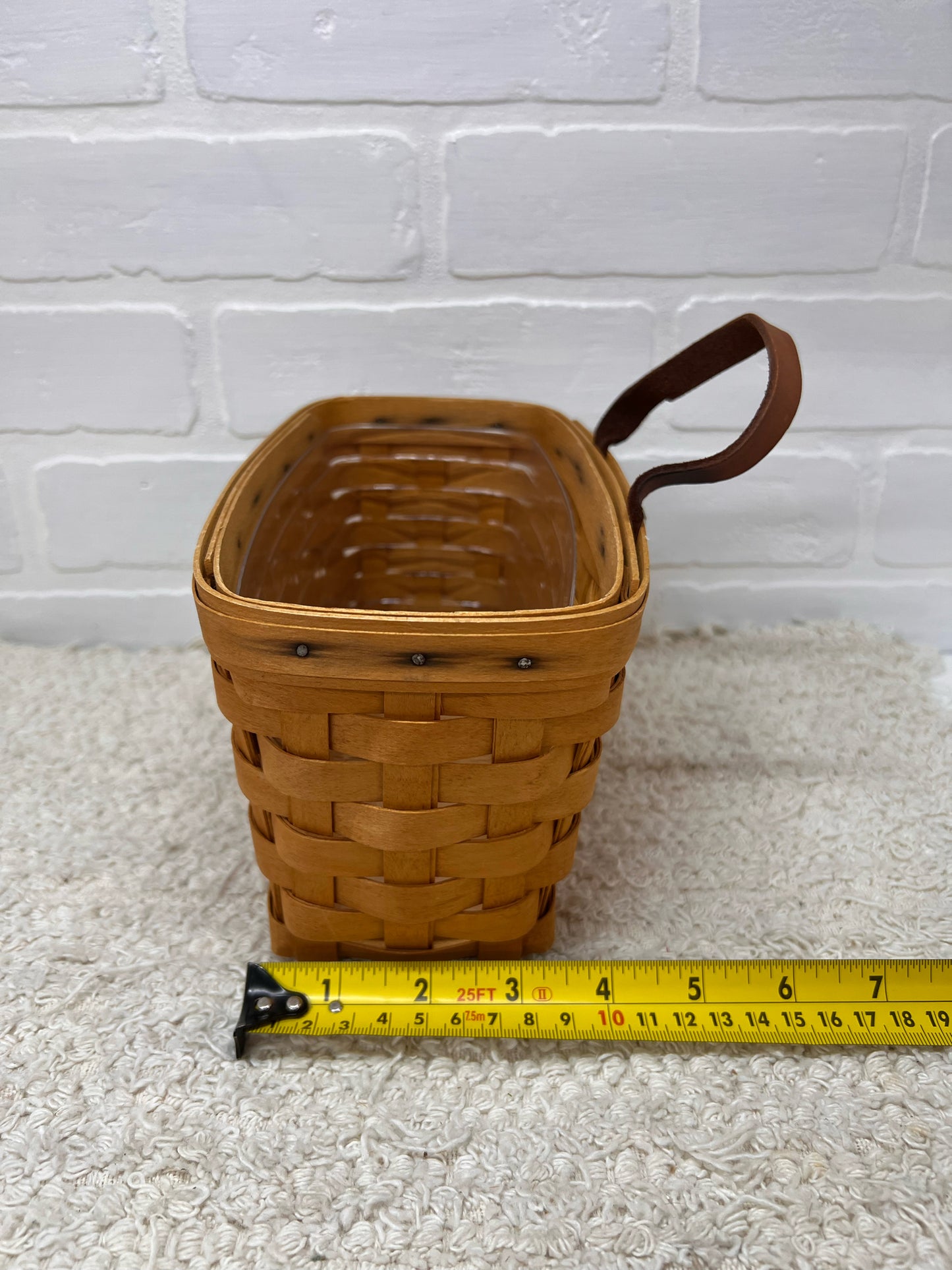 Small Longaberger Wall  Hanging  Basket Dated 1998
