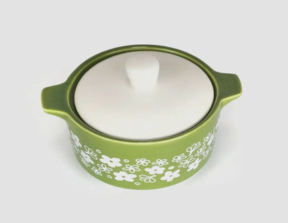 Pyrex or Corningware Inspired Ceramic Trinket Dish