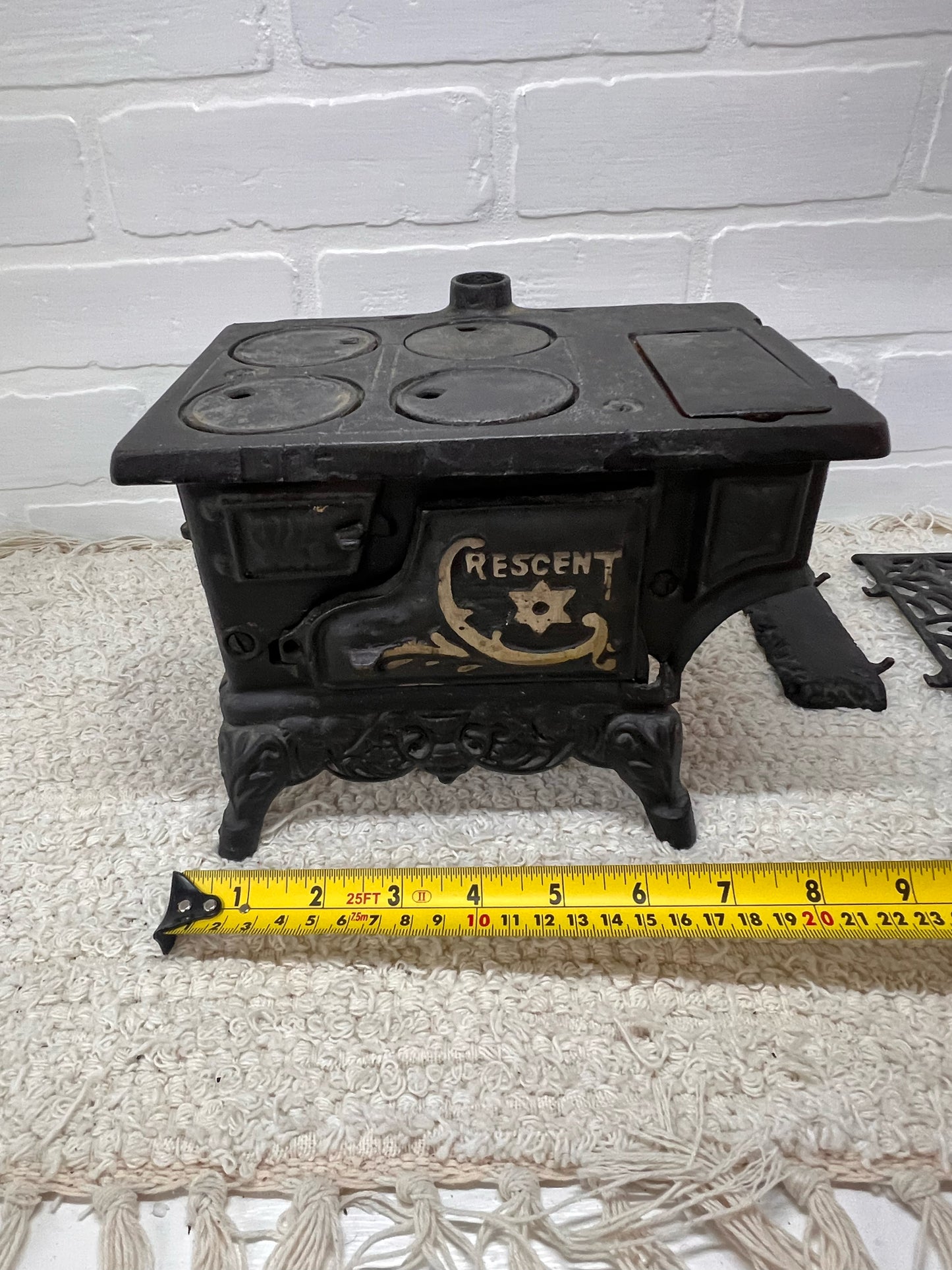 Crescent Cast Iron Mini Stove w/ Accessories