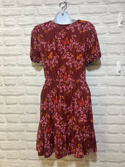Size 6 Madewell butterfly floral v-neck dress