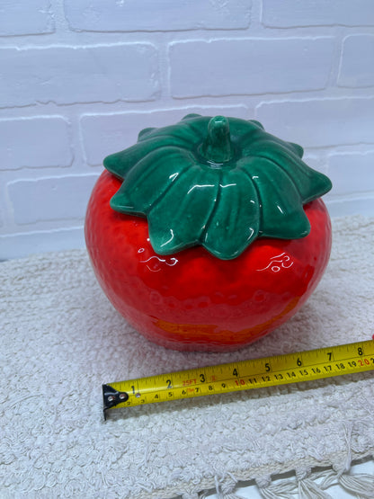 Marcia of California Red Strawberry Ceramiuc Cookie Jar