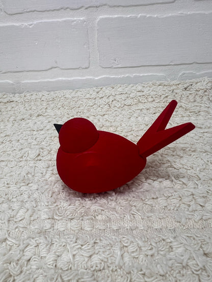 Swedish Wooden Bird - Red or Natural