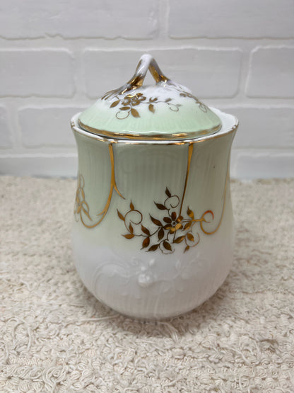 Vintage Hand Painted Lidded Jar/Biscuit Barrel