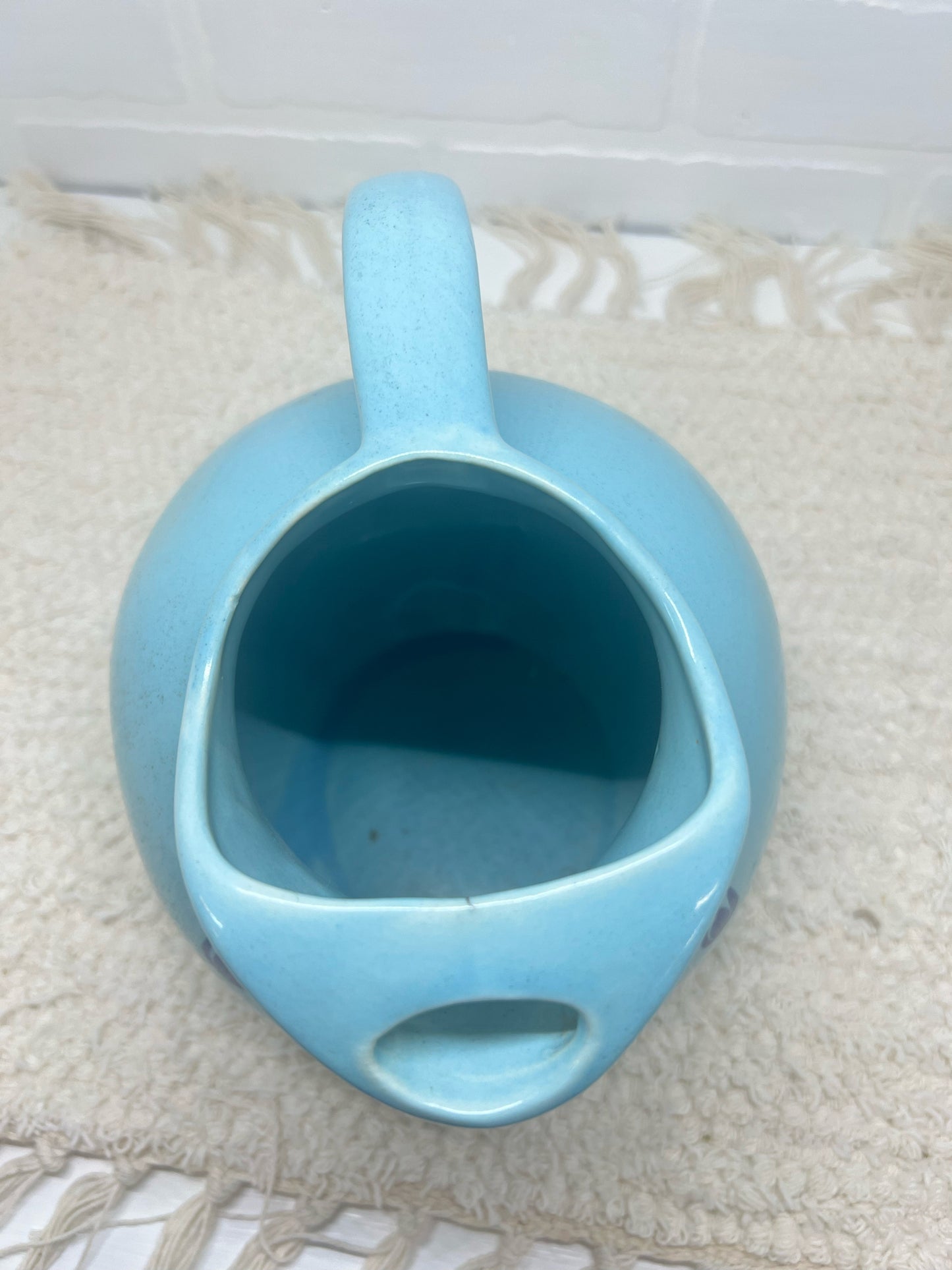 Cronin blue tulip ball tilt pitcher w/ ice guard