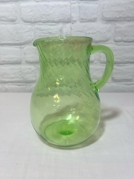 Vintage uranium glass pitcher