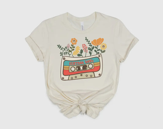Vintage Soul Cassette Tape T-shirt - Natural