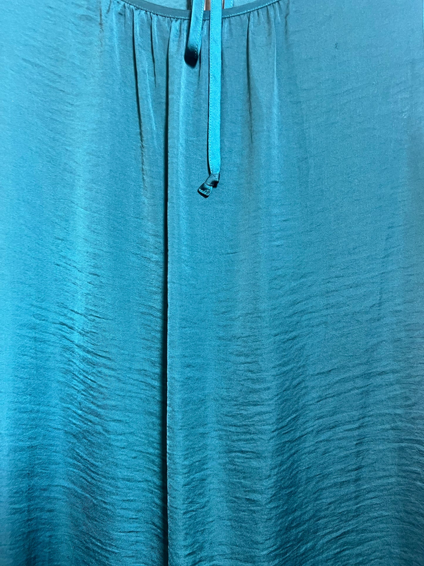 Size L CAbi Teal Blue Silky Tank Blouse