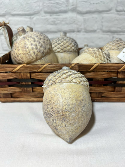 Faux wood acorn