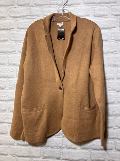 Size XL J. Crew Tan Knit One Button Blazer/Cardigan